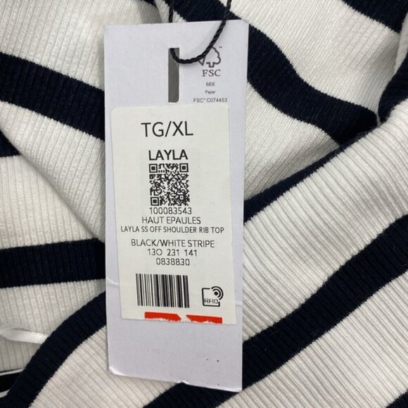 Dynamite Layla Off The Shoulders Ribbed Top Size XL - Picture 5 of 5